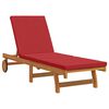 vidaXL Sun Lounger Reclining 1-person 2 pcs Brown Solid Acacia Wood