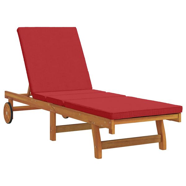 vidaXL Sun Lounger Reclining 1-person 2 pcs Brown Solid Acacia Wood