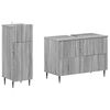 vidaXL 2 Piece Bathroom Cabinet Set ZWOLLE Grey Sonoma Engineered Wood