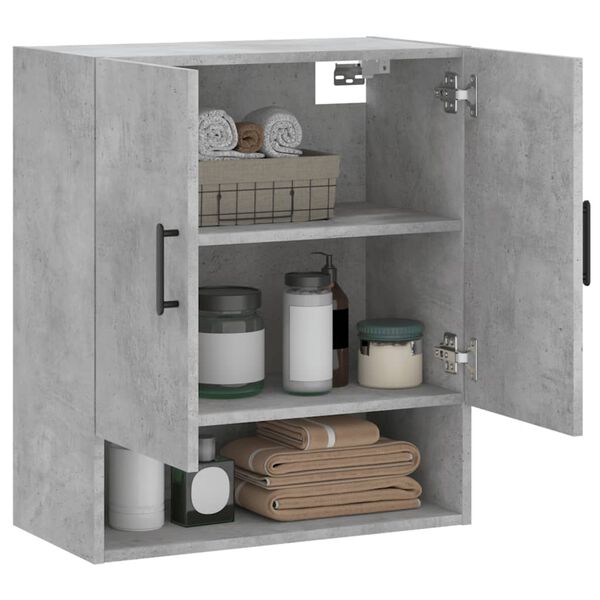 vidaXL Wall Cabinet Concrete Grey 60x31x70 cm Engineered Wood