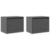 vidaXL Wall Cabinets 2 pcs Grey 45x30x35 cm Solid Pinewood