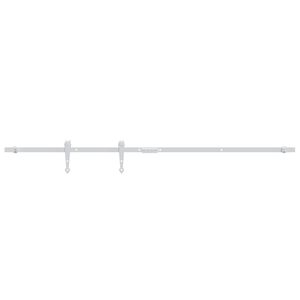 vidaXL Mini Sliding Cabinet Door Kit Carbon Steel White 122 cm