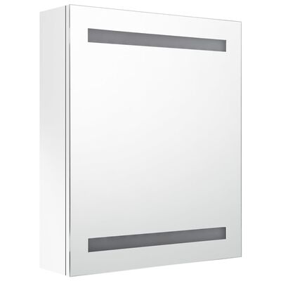 vidaXL LED Bathroom Mirror Cabinet Shining White 50x14x60 cm