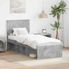 vidaXL Bed Frame Concerte Grey 75 x 190 cm Solid Pine Wood