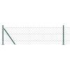 vidaXL Chainlink Fence with Concrete Base 25 x 0.6 m PVC-Coated Steel