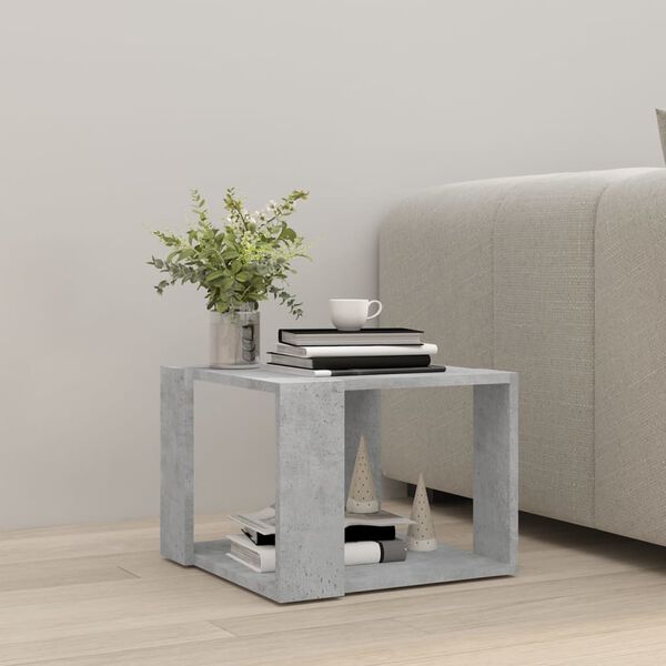 vidaXL Coffee Table Concrete Grey 40x40x30 cm Engineered Wood