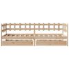 vidaXL Daybed with Drawers without Mattress 80x200 cm Solid Wood