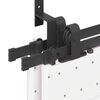 vidaXL Sliding Door Hardware Kit 400 cm Steel Black