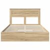 vidaXL Storage Bed with Drawer Sonoma Oak 140 x 200 cm Engineered Wood