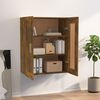 vidaXL Wall Cabinet Smoked Oak 69.5x32.5x90 cm Engineered Wood