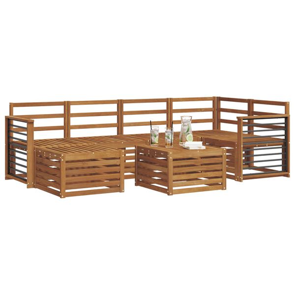 vidaXL Sofa Sets Natural Solid Acacia Wood