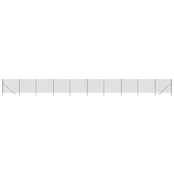 vidaXL Wire Mesh Fence Anthracite 2.2x25 m Galvanised Steel