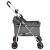 vidaXL Folding Dog Stroller Grey 76x50x100 cm Oxford Fabric