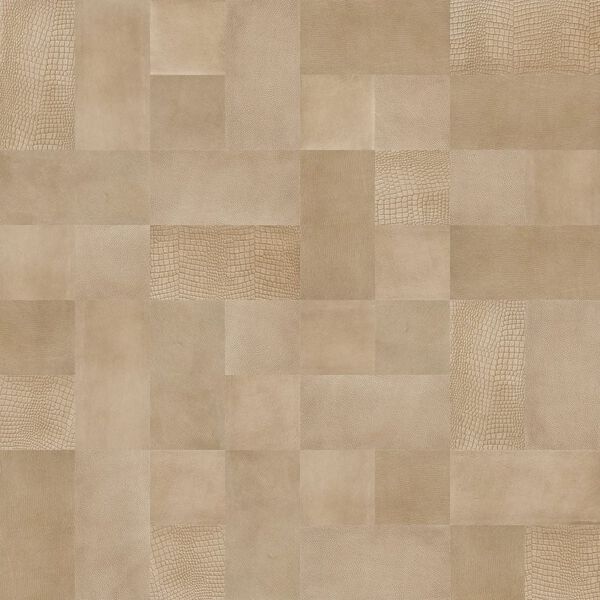 WallArt Leather Tiles Borret Sandy Beige 32 pcs