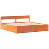 vidaXL Bed Frame without Mattress Wax Brown 180x200 cm Super King Solid Wood Pine