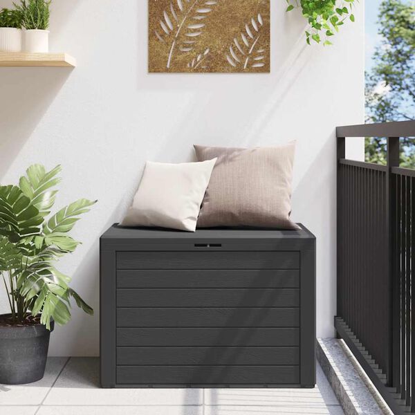 vidaXL Garden Storage Box Anthracite 78x44x55 cm