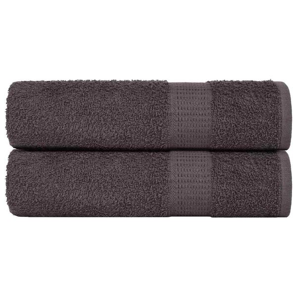 vidaXL Bath Towels "FROGN" 2 pcs Anthracite 100x150 cm 360 gsm