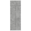 vidaXL Storage Cabinet Concrete Grey 80x42.5x225 cm Engineered Wood