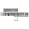 vidaXL Wall-Mounted Coat Rack Concrete grey 100 x 12 x 43.5 cm