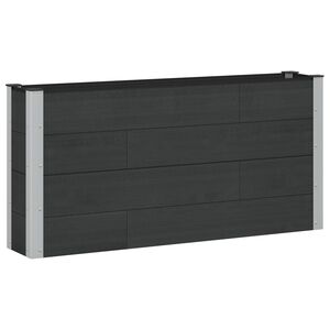 vidaXL Garden Raised Bed Black 150 x 30 x 72 cm WPC and Aluminium