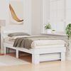 vidaXL Bed Frame with Headboard White 90 x 190 cm Solid Pine Wood