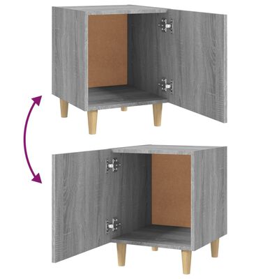 vidaXL Bedside Cabinets 2 pcs Grey Sonoma Engineered Wood