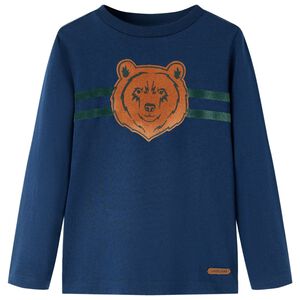 Kids' T-shirt with Long Sleeves Navy Blue 92