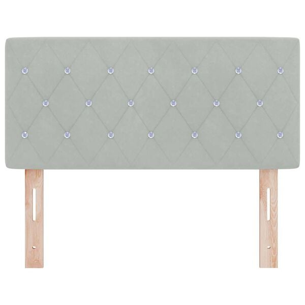 vidaXL Headboard with Headboard Light Grey 100 cm Faux Leather