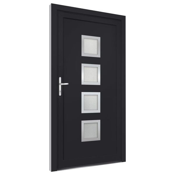 vidaXL Front Door Anthracite 108x208 cm PVC