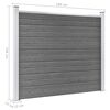 vidaXL Fence Panel Set WPC 699x146 cm Grey