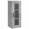 vidaXL Highboard Concrete Grey 34.5x34x180 cm Engineered Wood