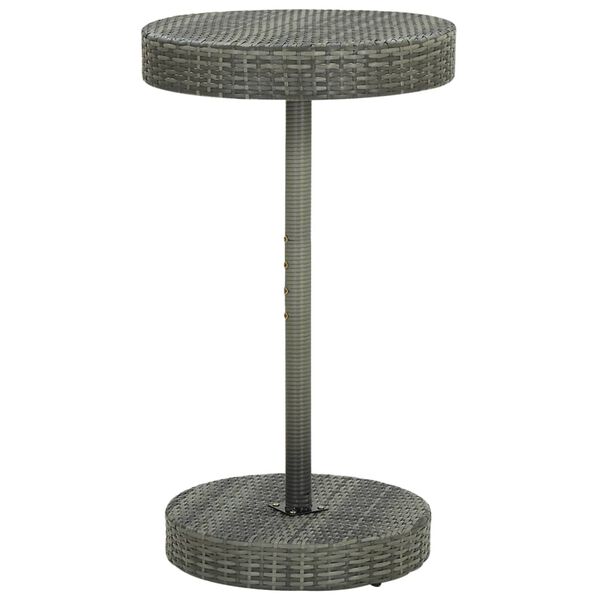vidaXL Garden Table Grey 60.5x106 cm Poly Rattan