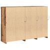 vidaXL LED Sideboard Old Wood 142.5 x 37 x 100 cm Engineered Wood