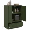 vidaXL Highboard Olive Green 67x39x95 cm Steel