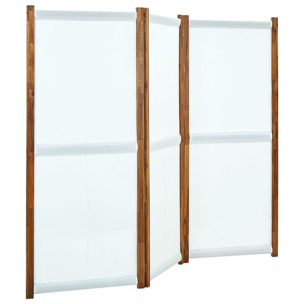 vidaXL 3-Panel Room Divider Cream White 210x170 cm