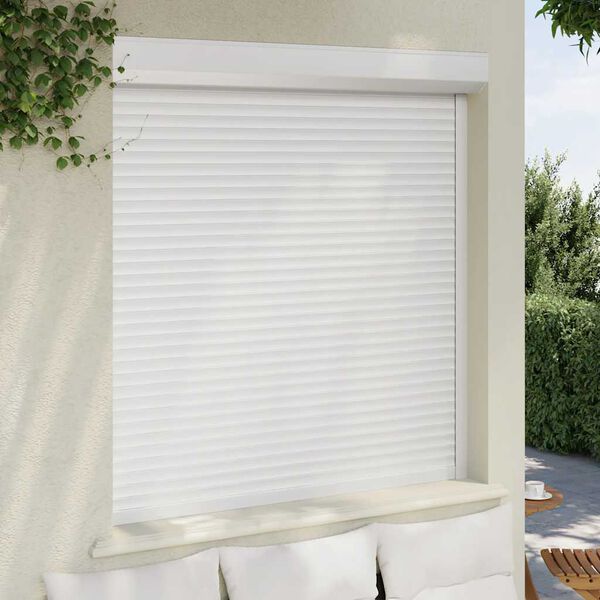 vidaXL Roller Shutter Aluminium 140x150 cm White