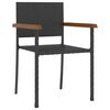 vidaXL 5 Piece Outdoor Dining Set Poly Rattan Black