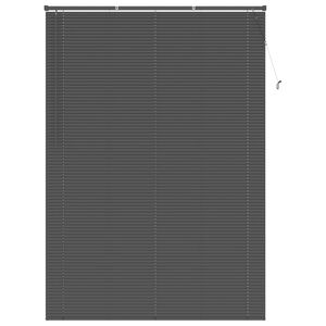 vidaXL Venetian Blind Manual Adjustable Silver Grey 213 x 140 cm PVC