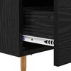 vidaXL Bedside Cabinet Black Oak 40 x 35 x 47.5 cm Engineered Wood