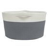 vidaXL Storage Basket Grey and White &Oslash;40x25 cm Cotton