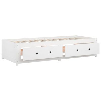 vidaXL Day Bed White 90x200 cm Solid Wood Pine
