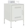 vidaXL Bedside Cabinet White 36x39x50.5 cm Steel
