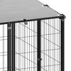 vidaXL Dog Kennel Black 110x110x110 cm Steel
