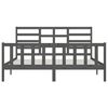 vidaXL Bed Frame without Mattress Grey 200x200 cm Solid Wood Pine