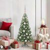 vidaXL Christmas Tree with 150 LEDs with Stand Green 120 cm PVC