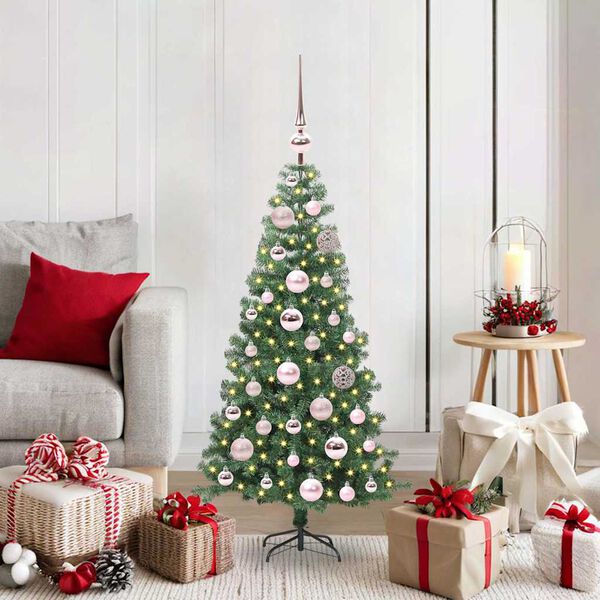 vidaXL Christmas Tree with 150 LEDs with Stand Green 120 cm PVC