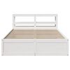 vidaXL Bed Frame with Headboard White 120x200 cm Solid Wood Pine