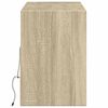vidaXL TV Wall Cabinet with LED Lights Sonoma Oak 130x31x45 cm