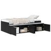 vidaXL Bed Frame with Drawer Black Oak 90 x 200 cm Engineered Wood