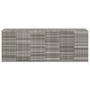 vidaXL Garden Cushion Box PE Rattan 291x100.5x104 cm Grey